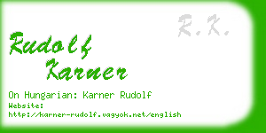 rudolf karner business card